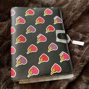Coach Black Cover with Heart and Lightning Design